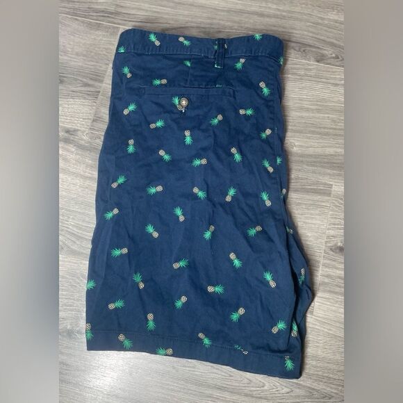 Navy Blue Pineapple Print George Men’s Shorts Size 44 EPC - Picture 1 of 6